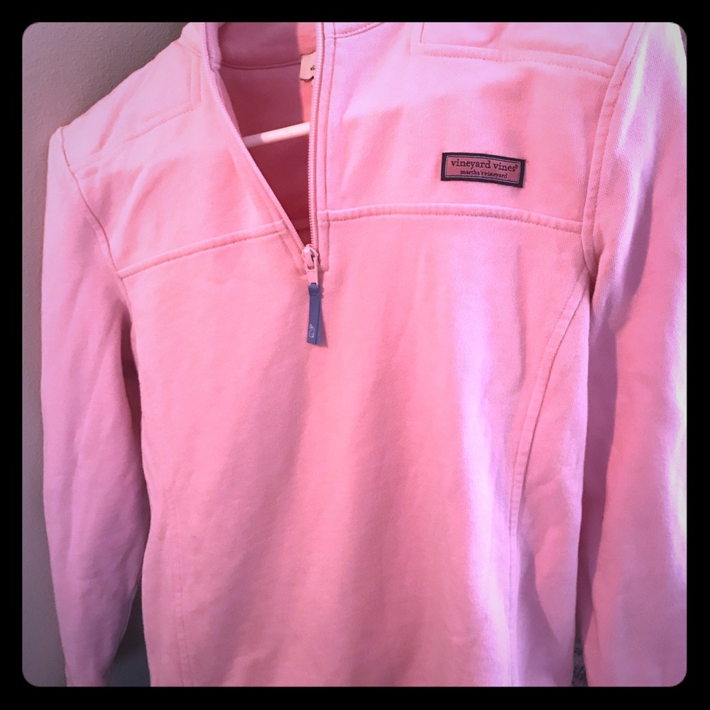 Light Pink Vineyard Vines Quarter Zip (S)